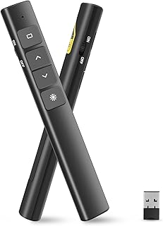 JNGKE Presentation Clicker, Hyperlink Volume Control Wireless Presenter Remote Control, 50M Long Contol Range Slideshow PowerPoint Clicker for PPT/Keynote/Classroom/Mac/Windows/Linux/Google Slide