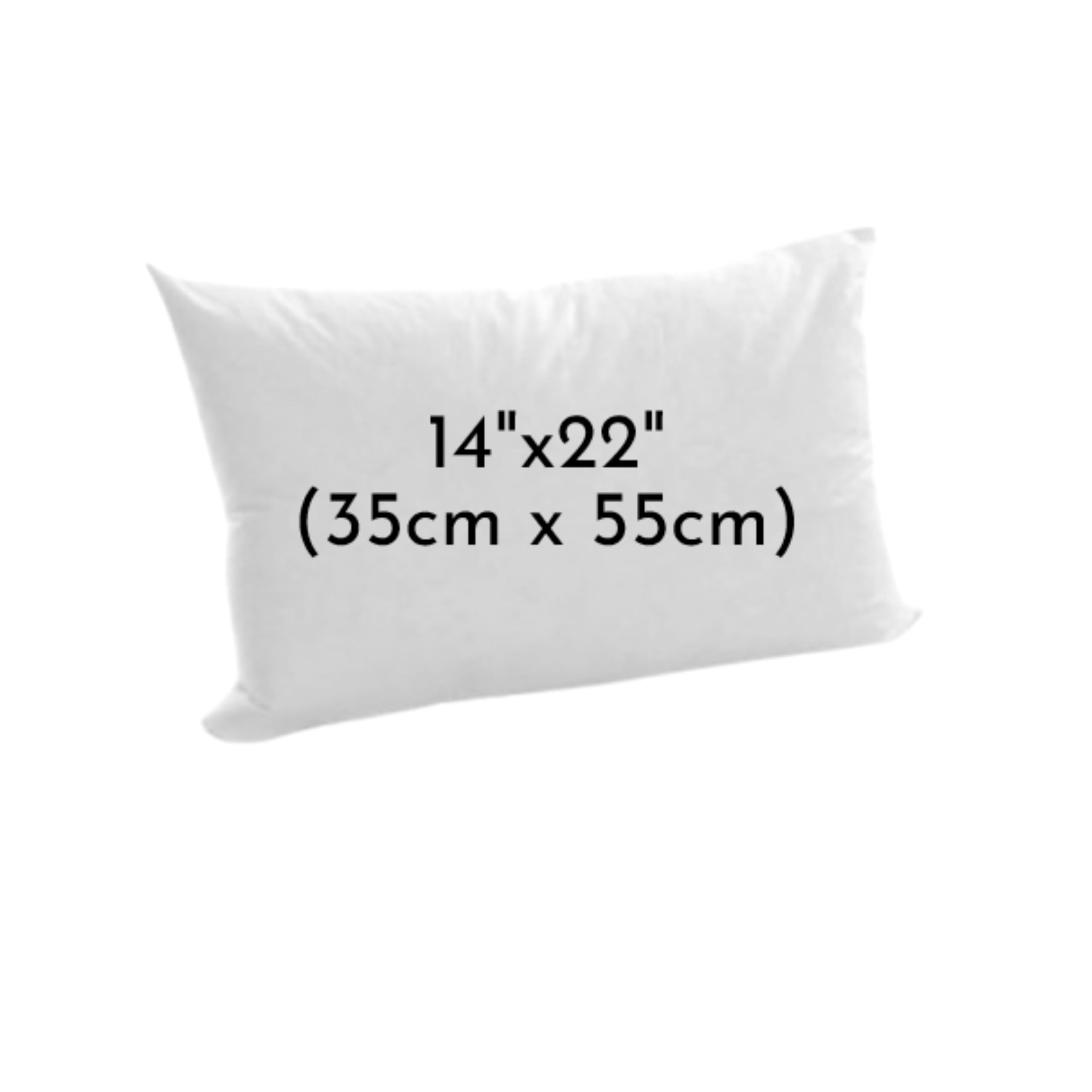 Arlinens White Extra Filled Oblong/Rectangular Hollowfiber Cushion Pads Luxury Anti-Allergy Cushions Pads-Inners-Insert Fillers Scatters For Sofa, Bed & Couch In 12X18,12X20,14X18,14X20,16X20,16X24 (14X22")
