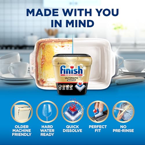 Image of Finish Ultimate Quantum Dishwasher Pods, New & Improved Formula, Dishwasher Detergent Dish Soap, Removes Burnt-On & Dried-On Stain, Degreasing & Scrubbing Power, 70 Count