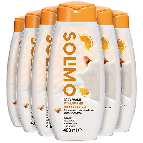Paquete de 6 Gel de ducha con leche de almendra y extracto de naranja Solimo Cover