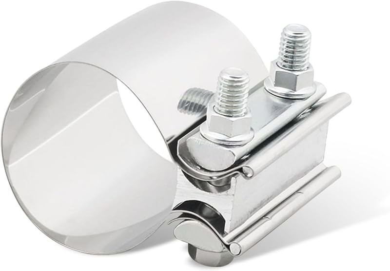Abraçadeira de escapamento PACLVIO para união de tubos, aço inoxidável 304, 6,99 cm – 1 unidade