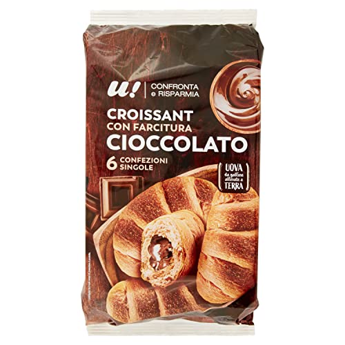 U! Confronta & Risparmia Croissant con Farcitura al Cioccolato, Confezione da 6