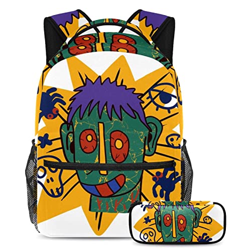 Leisure Campus Sac à dos de voyage avec étui à stylos et porte-bouteille pour filles et garçons, Couleur 3., Taille Unique