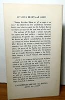 Liturgy begins at home B0006CAAY8 Book Cover