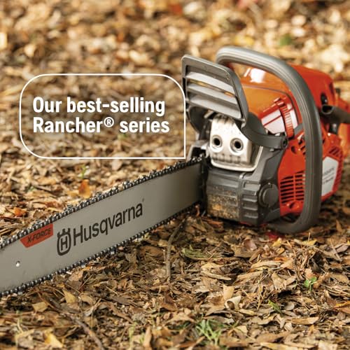 Image of Husqvarna 450S Rancher Gas Chainsaw 20 Inch, 50.2-cc 3.2-HP, 2-Cycle X-Torq Engine, With Automatic Oiler, For Tree Pruning, Yard Cleanups and Firewood Cutting, Gifts For Men