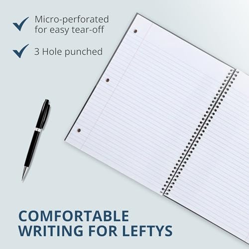 Image of ROARING SPRING Stasher Left Handed Notebook, 1 Subject, 11x9, College Rule