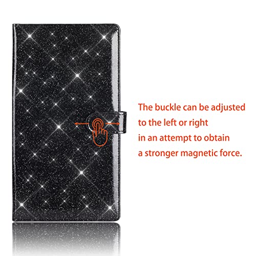 Image of TOURSUIT Car Registration and Insurance Card Holder, Glitter Black