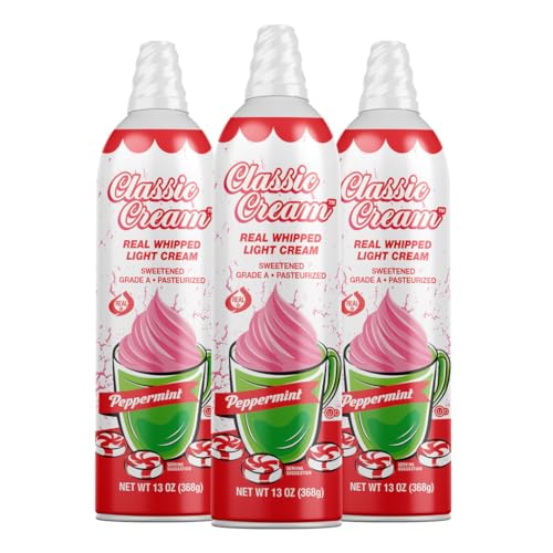 Classic Cream Real Whipped Light Cream Sweetened Peppermint Pack of 3