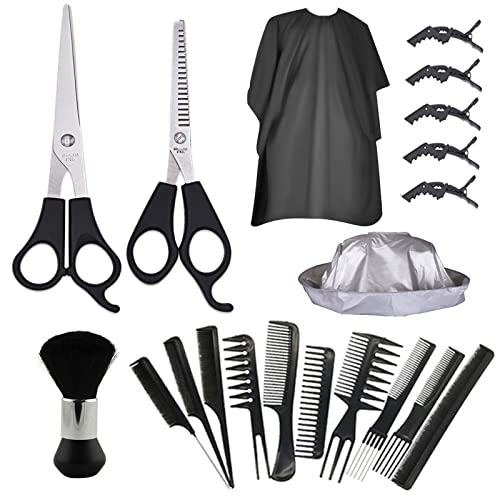 Reviews de Tijeras estetica - los más vendidos. 46 Tijeras para Cortar Cabello Profesional, 20 Piezas Juego de Tijeras de Pelo de Acero Inoxidable/Peine/Horquilla/Capa de Barbero, Tijeras de Peluquería para...