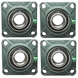 PGN - UCF208-24 Pillow Block Square Flange Mounted Bearing 1-1/2' Bore (4 PCS)