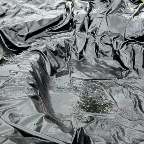 Image of MAHIRA 200 Micron HDPE Pond Liner Sheet, 8ft x 8ft, Heavy Duty Black, for Fish Ponds, Small Garden, Backyard Waterfalls, Lilly Ponds, Garden Pond Lining, Durable & Waterproof