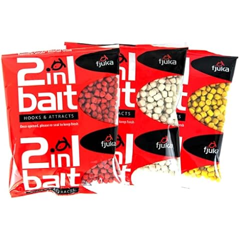 Fjuka 2in1 Bait - 3 bag pack white, yellow, red. The soft feed pellet that’s a perfect hookbait Cover