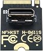 2230 PCI-E4.0 M.2 M-key Male to Oculink SFF-8612 SFF-8611 Host Vertical Adapter for NVME U.2 SSD eGPU External Graphics Card Dock