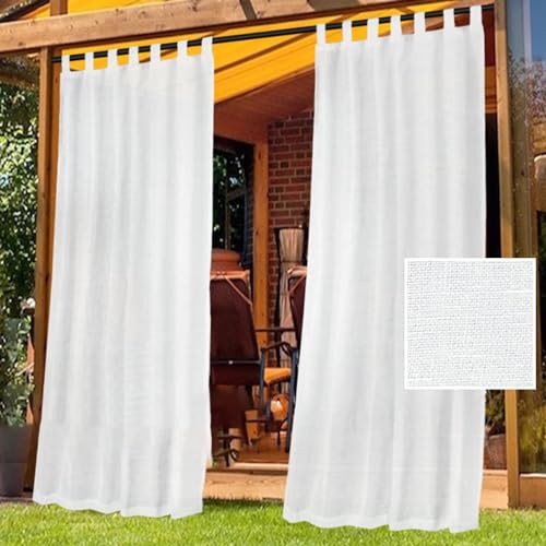 Rideaux d'extérieur transparents blancs de jardin imperméables