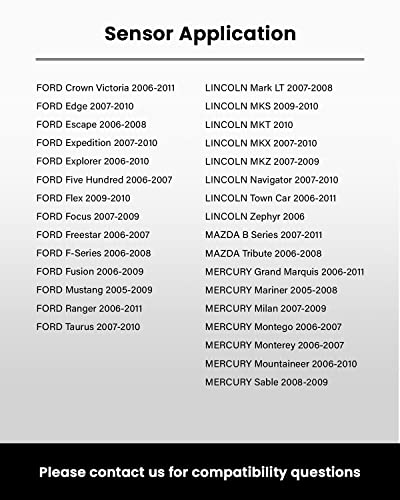 Moresensor Signature Series 315Mhz Tpms Tire Pressure Sensor 4-Pack | Preprogrammed For Select 120+ American Brand Models | Replacement For 6F2Z-1A189-A 7L1Z-1A189-A | Snap-In | Nx-S042-Sn-4 #TOP4