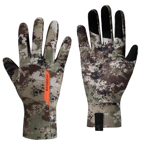 BASSDASH Camo Hunting Gloves Touchscreen...