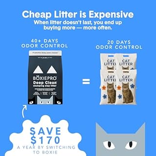 Boxie Probiotic Cat Litter, 40 Day Odor Control, Clumping Clay Kitty Litter, Odor Eliminating Probiotics, Dust-Free, No Fragrances No Fillers, 16 lb