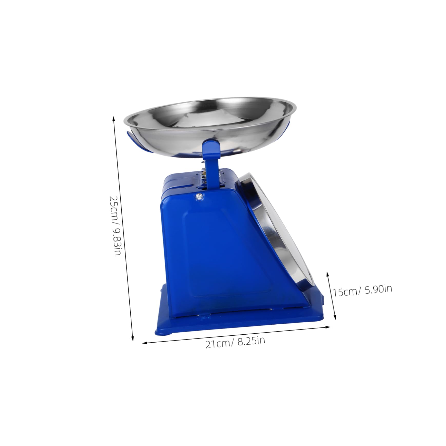 IMIKEYA Báscula De Cocina Mecánica Vintage 10 Kg Tamaño Medio Acero Inoxidable Sin Pilas Para Repostería y Preparación De Comidas Con Recipiente Desmontable y Esfera De Fácil Lectura