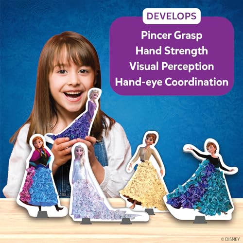 Image of Skillmatics Poke-in Art - Disney Frozen - Wooden Craft Kit for Kids, Creative Activities, Gifts for 4 5 6 7 8 9 Year Old Girls Includes Elsa and Anna