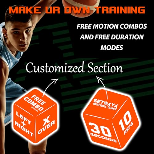 SETOXYX Basketball Dribble Skills Dice Set - Training Equipment - Basketball Gift for Boys.Dribble Skills Training for Beginner from 0 to 1.Kids Party Favors
