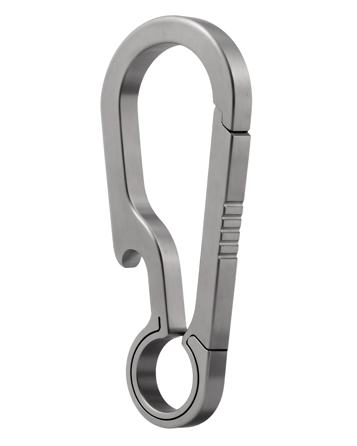 Titanium Carabiner Keychain Clip 2/2.6 Inch Small Carabiner Clips Heavy Duty Key Holder Quick Release Key Chain for Keys Bottle Opener Keychain Valentines Day Gift for Him Men