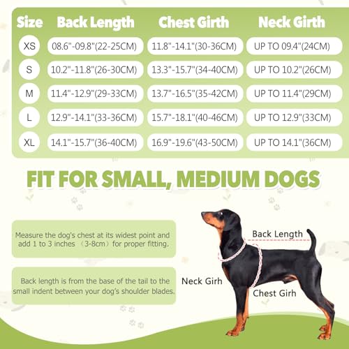 Image of Dog Diapers Suit Period Onesie for Female Dog Sanitary Panties Male Doggy Heat Diapers Cover Fit for Small Medium Dogs Pink Dots /S