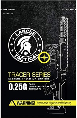 Lancer Tactical Tracer BB Airsoft Performance Pro Series 4000 Round Tracer BBS 0.23g-0.28g for High FPS Performance Glow