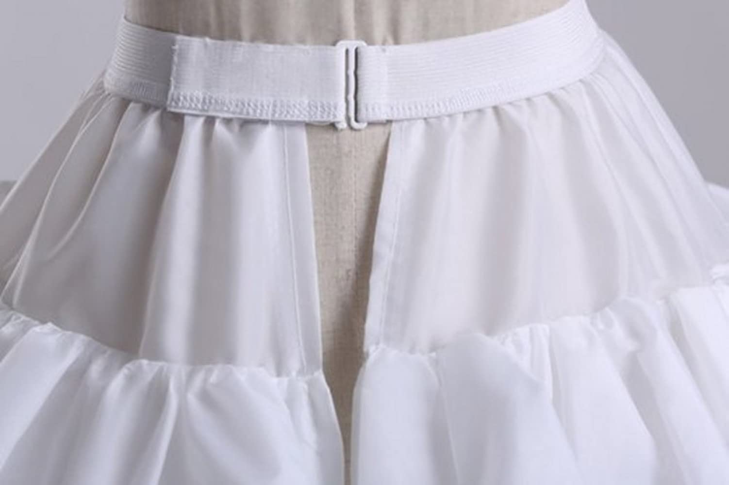 Jupon Crinoline à 4 Anneaux pour Robe de mariée 5 Volants Couches Robe de Bal Demi-Jupe sous-Jupe