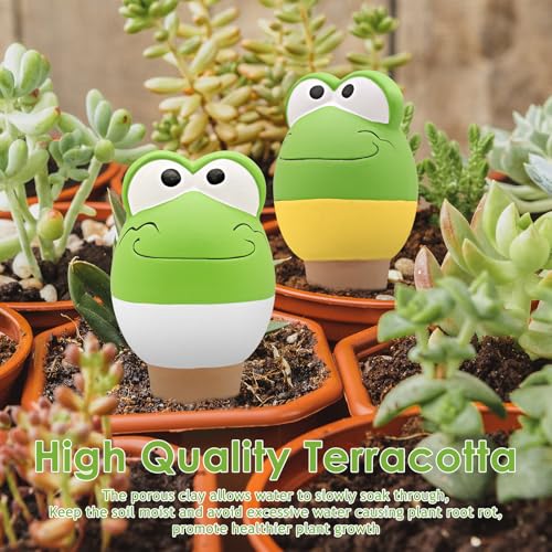 4 Pack Terracotta Self Watering Spikes, Automatic Plant Waterer Devices Continuous Moisture with Slow Release Plant Watering Globes Watering System — view 3