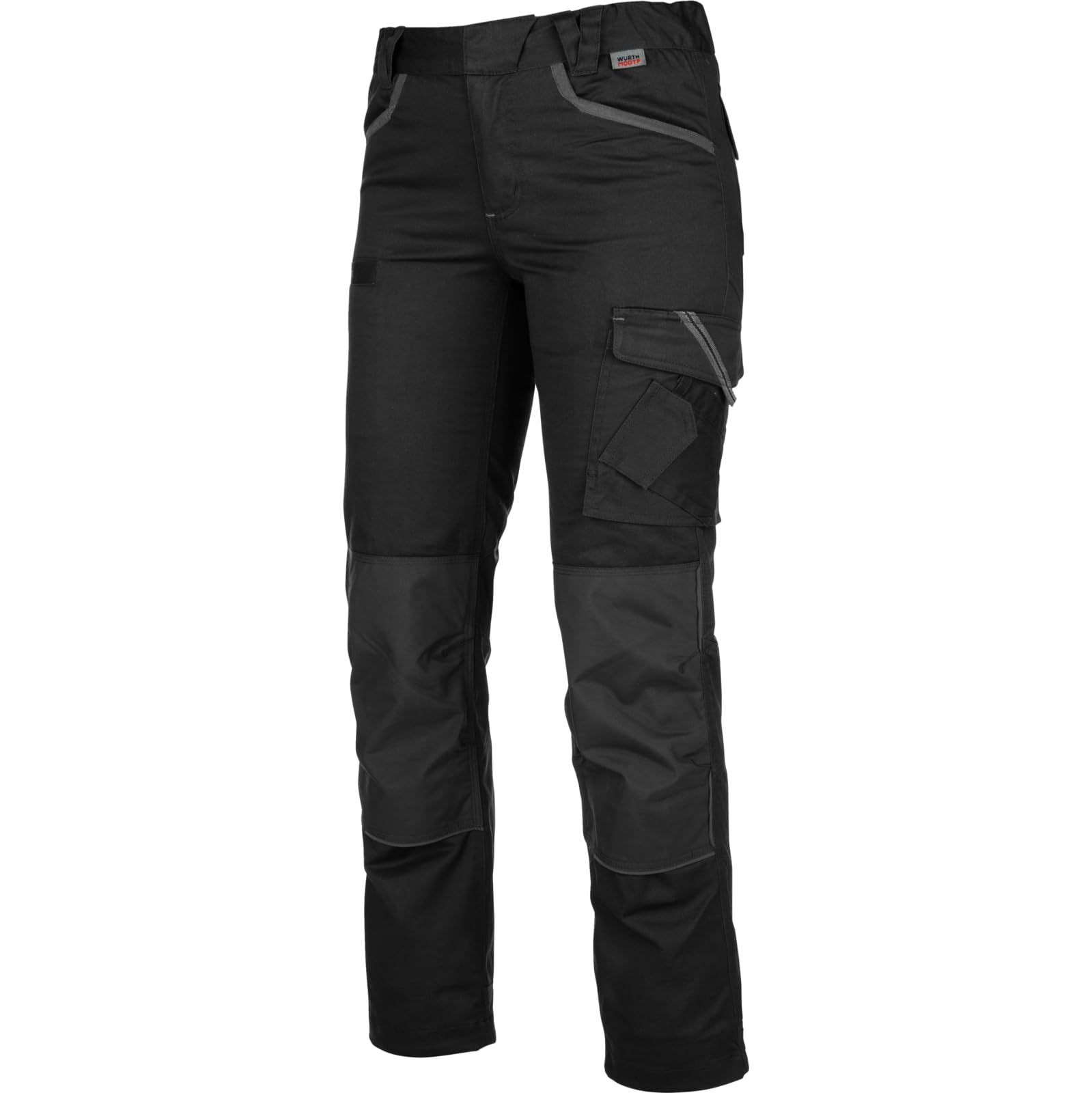 WÜRTH MODYF Bundhose Stretch X Damen Bundhose mit Knieschutztaschen, Schwarz, Größe 44