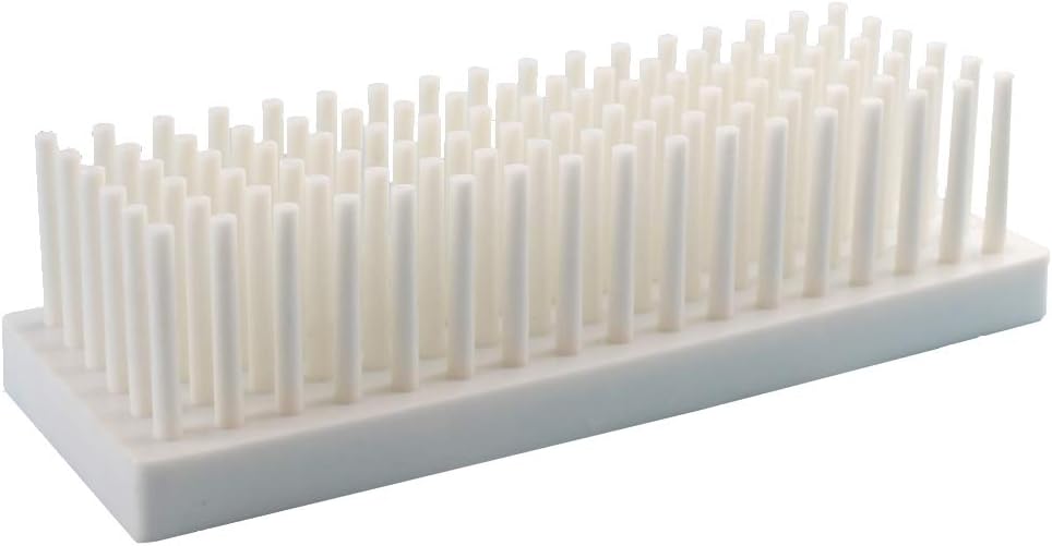 Plastic Test Tube Stand for Drying Test Tube 6x17 (White, 102-Well)