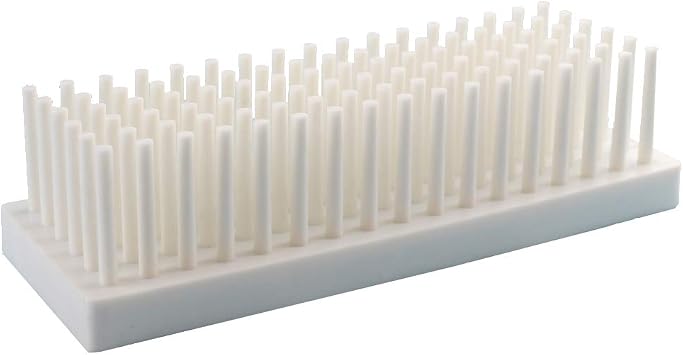 Plastic Test Tube Stand for Drying Test Tube 6x17 White, 102-Well