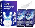 MySmile Teeth Whitening Kit, 28 Non-Sensitive Teeth Whitening Strips, Deluxe Teeth Whitener Dental Grade Tooth Whitening Strips for Home, Travel, 10 min Fast Result for Beautiful White Smile