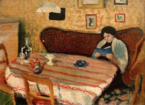 Cuadro en lienzo de August Macke para salón y dormitorio, pintura de 60x90cm