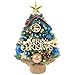 AFXXE Albero di Natale Piccolo,45cm Mini Alberello Natale con Soprammobile E Luci LED Incorporate,Moderni Artificiali Christmas Tree Addobbato,Alberi Natale gia Illuminato usato per Tavolo