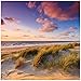Wallario Magnet für Kühlschrank/Geschirrspüler, magnetisch haftende Folie - 60 x 60 cm, Motiv: Abendspaziergang am Strand - Sonnenuntergang über dem Meer