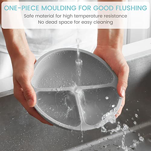 Silikong Silicone Suction Plate for Toddlers – Divided Baby Plate for Self Feeding – BLW Weaning Plate – BPA Free, Dishwasher & Microwave Safe – Baby Feeding Tray for Kids, Infants & Toddlers