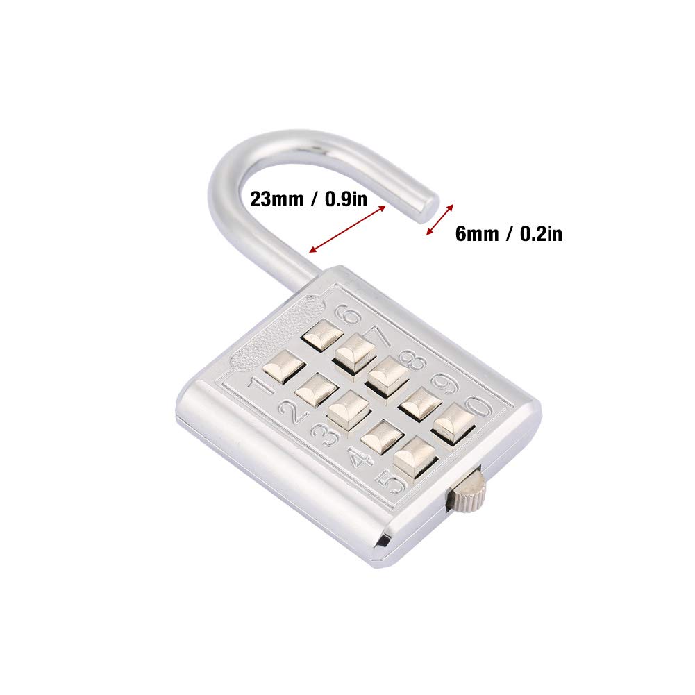 Serratura a combinazione parti di fissaggio altri elementi di fissaggio in lega di zinco in lega di zinco lucchetto a combinazione a 5 cifre per porta scuola palestra recinzione armadio(10 keypads)