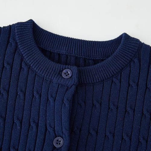 Vivobiniya Unisex Kid Classic Round Neck Knit Long Sleeve Cardigan Baby Girl and Boy Fall/Spring Sweater Clothes3
