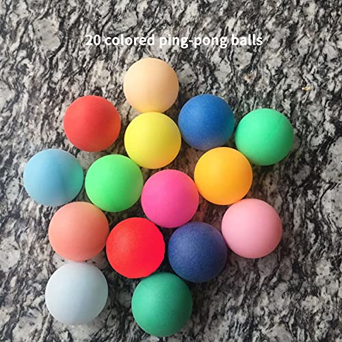 20 Pcs Colored Pings Pong Balls,2G High Elasticity Assorted Color Table Tennis Balls,Used For Entertainment Venues,Pet Toys,Handicrafts,Fun Games #TOP2