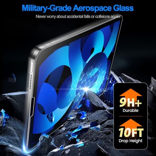 Image of EZ-GLAZ-2 Pack Paper-feel Glass Screen Protector for iPad Air 5th 4th Gen 10.9 Inch & iPad Pro 11 Inch (4th 3rd 2nd 1st Gen) - Apple Pencil Compatible, 9H+ Tempered Glass, Matte Film, Anti-Scratch, Bubble Free, with Installation Box