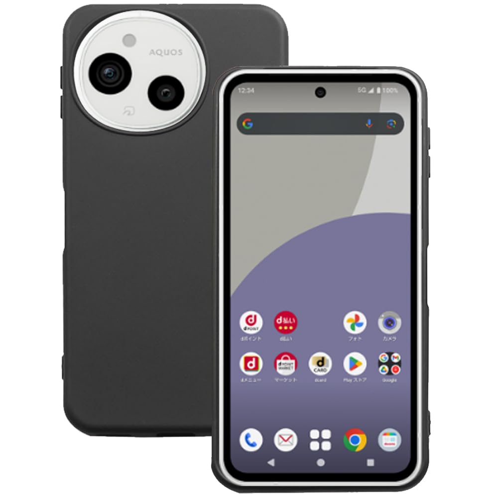 aquos sense9 ケース 耐衝撃 全面保護 アクオスセンス9 ケース マット感 指紋防止 擦り傷防止 耐衝撃 カバー マット感 シンプル レンズ保護 耐久 ストラップホール付き 脱着簡単 AQUOS sense9 SH-53E/SHG14/SH-M29 用の スマホケース