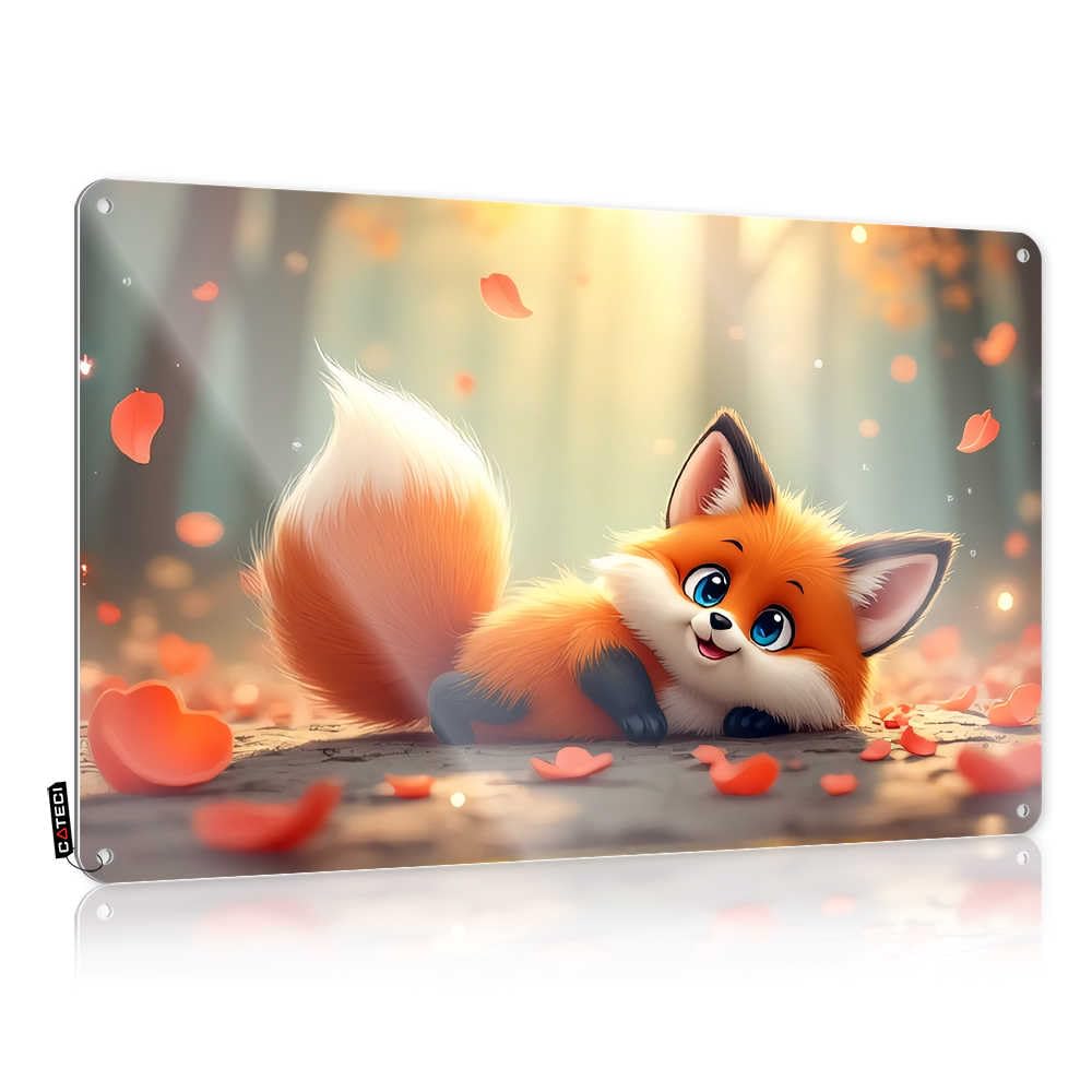 Fzfn Colour Decorations Haves Boho Adorable Fox In Autumn Leaves For Outhouse - Patio Decor Customizable(20X30cm)