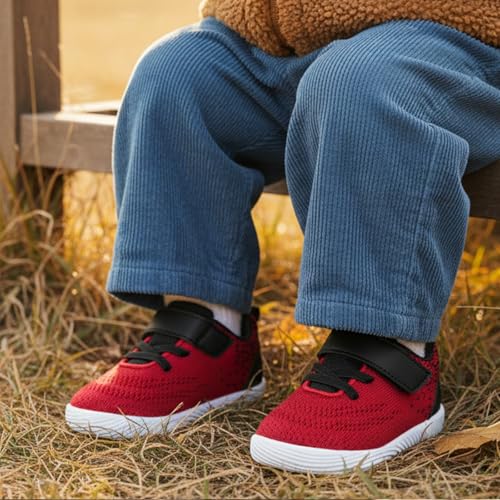 Image of MORENDL Toddler Sneakers Baby Boys & Girls Barefoot Shoes Lightweight Breathable Walking Running Tennis Athletic Sport Shoes