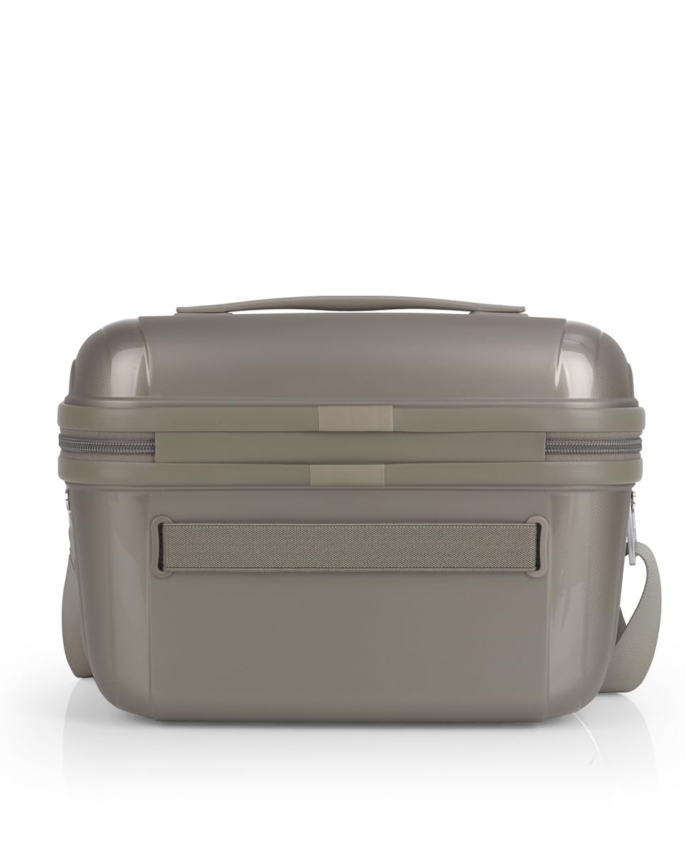 Gabol - Neceser de Viaje Rígido Queens 32x23x19 cm - Peso 0,83kg con Capacidad 13,7L - Acople a Maleta y Clasificador Interior - Diseño Español en Polipropileno - Resistente y PVC Free - Champagne
