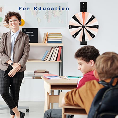 Ygebet Heavy Duty Acrylic Spin The Wheel With Stand - 11.7 Inch Prize Wheel Spinner, Dry Erase Editable Spinning Prize Wheel 24 Slots (Light Pink) #TOP5