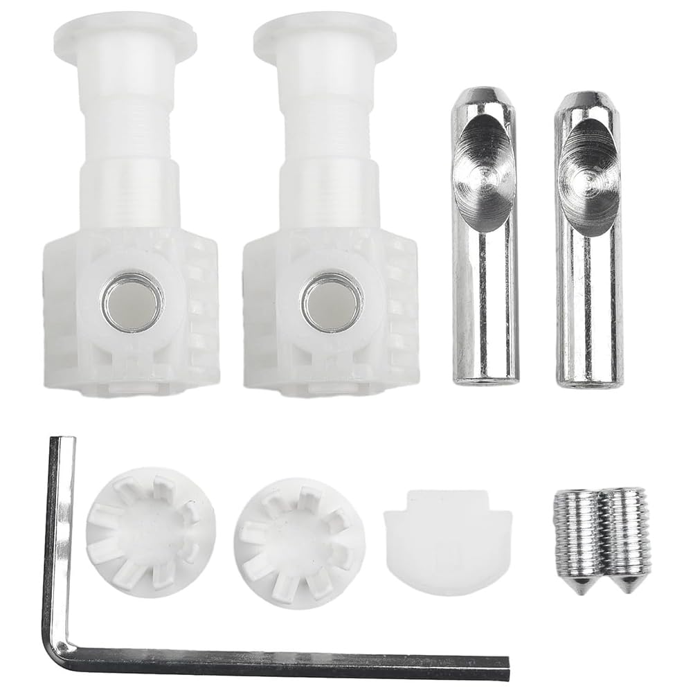 Littimoon for Secure Wall Mounting Fasteners Kit Wall Hung Toilet Zinc Plated Fixing Bolts Metal for Easy Installation White