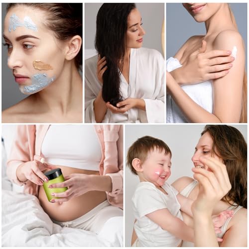 Norme 12 Pcs 8oz Thick Glass Jars with 24 Plastic Metal Lids Empty Candle Making Glass Jars with 24 label Airtight Food Storage Containers with Inner Liners Lid for Candle Lotions Creams(Green) 6