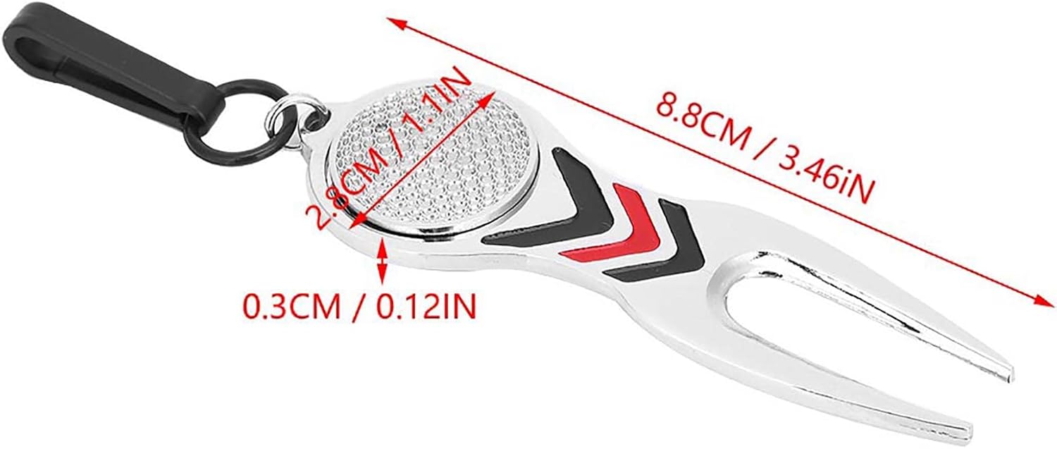 review HERCHR Golf Divot Repair Tool, Durable Metal Golf Divot Repair Tool with Detachable Ball Marker Golfer Accessory