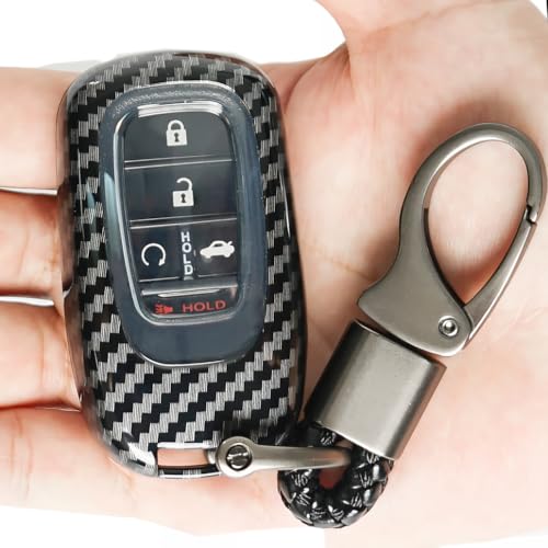 Coque de clé Honda carbone rigide ABS premium pour Civic et CR-V